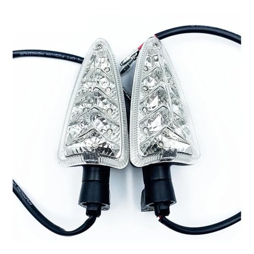 JIANYISR Blinker Motorrad Kompatibel Mit Aprilia RSV 4R Caponord 1200 RS4 125 SXV550 SR Motard Motorrad-Blinker Vorne/hinten(21mm Clear)
