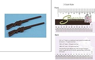 Dollhouse Miniature Rifles 2 Pack