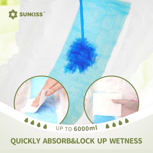 Image of SUNKISS Masterpiece Adult Diapers with Tabs, Unisex, L /XL, White, 10 Count | Ultra High Absorbency, Plastic-backed Briefs, Refastenable Tabs, Odor Control, Leak Protection for Daytime & Overnight Use