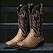 Cowboy Boots For Men Western Boots For Men Square Toe Ostrich Boots Exotic Skin, Men's Cowboy Boots Dress Trendy Slip Resistant Mid-Calf Embroidered Pull On Classic Boots, Botas Vaqueras Para Hombre