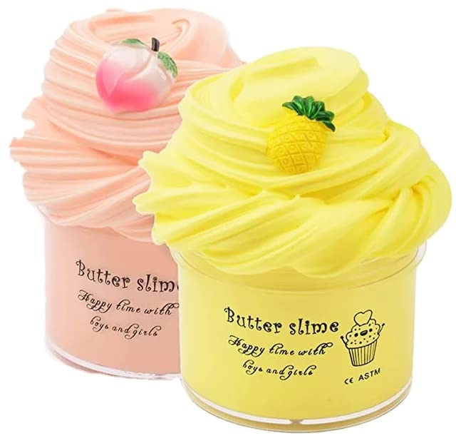 Yellow and Peach Slime for Kids Stretchy Fluffy Set of 2 (B0CRHZDX6Y) Amazon Price History, Amazon Price Tracker