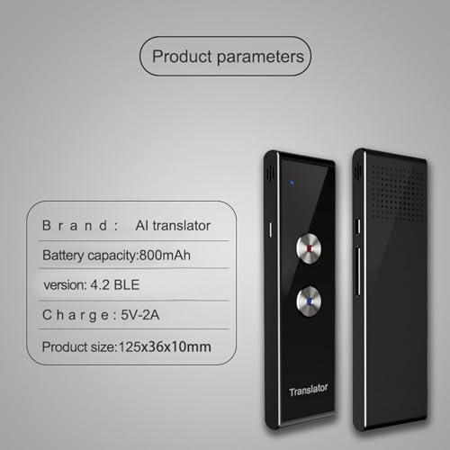 Appareil de traduction de langue 96 langues traducteur simultané Bluetooth de poche
