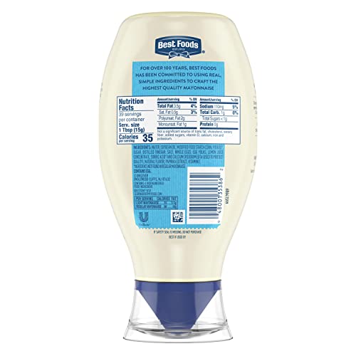 Best Foods Mayonnaise Light Mayo 1 ct For a Creamy Condiment or Sandwich Spread 60% Less Fat and Calories than Regular Mayonnaise 20 oz