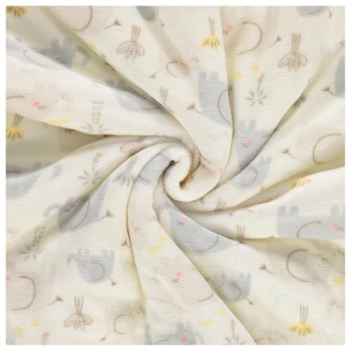 Image of 2-Ply Infant Blanket - Soft Fleece with Polyfill for Extra Fluffiness - Cozy and Warm Baby Blanket for Boys and Girls, 30x40 Inches - Dinosaur, Butterfly, Alphabet, Elephant, Bear Prints