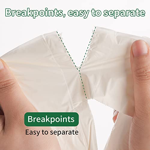 Biodegradable Handle Trash Bags 4-5 Gallon, 100% Compostable Garbage Bags Wastebasket Liners Bags For Kitchen Bathroom Office Garden,Us Bpi Astm D6400 And Europe Ok Compost Home Certified #TOP2