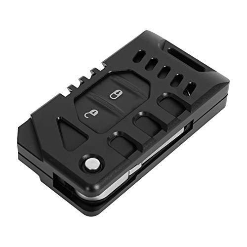 u-Box Aluminum Key Fob Cover Case Compatible with Jeep Wrangler JL 2018-2021 & Gladiator JT 2022-2021 (Black)