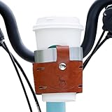 Getränkehalter für Fahrrad, Aluminiumlegierung mit Lederabdeckung...