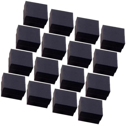 Boîtes à bijoux en papier kraft noir x48 avec éponge pour bagues