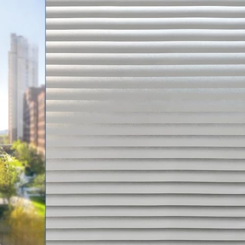 貼ってはがせる 静電式 窓ガラス目隠しフィルム 目隠しシート 防犯・プライバシー保護 遮光 UVカット 水貼り可能 繰り返し使用 ガラスフィルム 窓 遮光シート ガラスシート 80cm×5m ブラインド柄