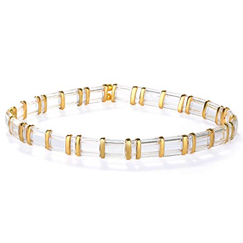 Image of KELITCH Women Tila Beads Stretch Bracelets Handmade Women Charm Strand Beaded Bracelets Summer Jewelry
