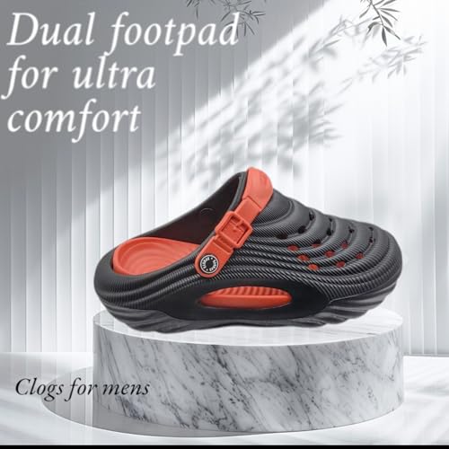 Image of Inklenzo Men's Sandals Clogs Mules for Men & Boys - CreamComfortable, Extra Soft, Lightweight, Non-Slip, Waterproof, Adjustable Back Strap, Stylish, Classic, Casual, Everyday Mules