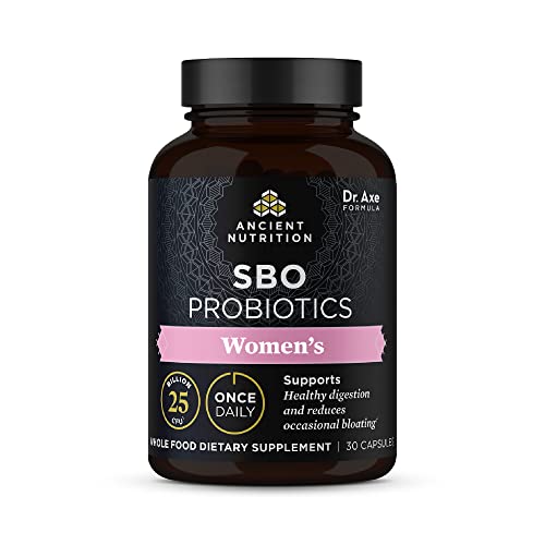 Ancient Nutrition Probiotics for Women, Once Daily Women's Probiotics 30ct, Digestive Support and Reduces Occasional Bloating, Made with Chaste Tree Berry and Amla Berry, 25 Billion CFUs*