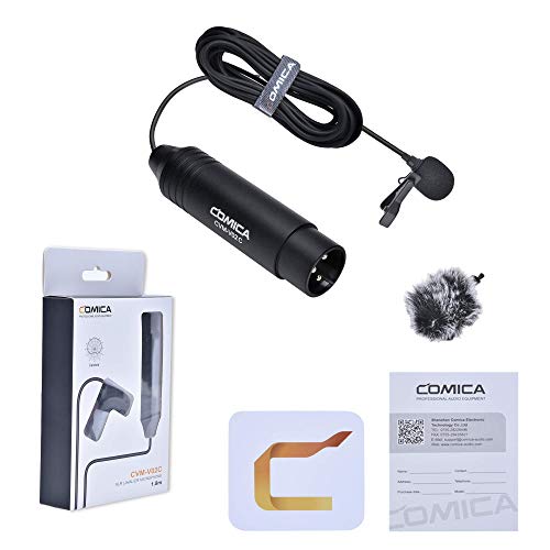 Comica Xlr Microphone Cvm-V02C Cardioid Xlr Lavalier Lapel Microphone, Microphone For Camera Canon Sony Panasonic Camcorders Zoom H4N H5 H6 Tascam Dr-40 Dr-100 Recorders (1 Pack)(5.9Ft) #TOP6