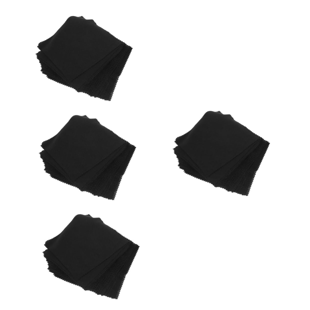 PACKOVE Para Gafas Limpieza De Gafas De Pantalla Tableta Técnico Limpiadoras De Anteojos Para Lentes Fibra Extrafina Black 50 Piezas*4
