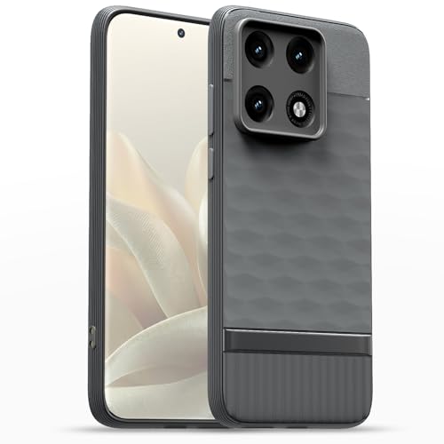 Image of Pikkme Back Cover for Motorola Moto Edge 70 Pro 5G Camera Protection 3D Hexa Cube Design Silicone Protective Bumper Case (Grey)