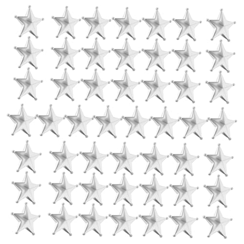 DECOMELODY Adornos para Árbol De Navidad Estrella Pequeña 2cm con Agujero, Decoración Navideña De 50 Piezas para Oficina Casa, Accesorios Festivos Colgantes para Árbol y Tartas