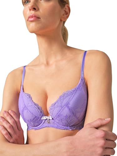 Gossard Superboost Lace Padded Plunge Bra Purple Hebe 36DD