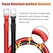 Linkstyle 6PCS 2 AWG Battery Cables 6 Inch, 2 Gauge 15CM Heavy Duty Pure Copper Battery Inverter Cables Wire with 3/8