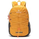 Winsnoty Small Hiking Backpack for Kids Boys or Girls, Ages 3-6, Fit Outdoor Sport Adventure (Yellow, Small)