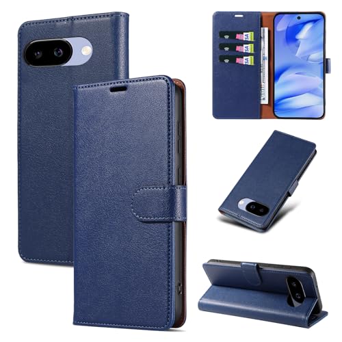 RKINC Wallet Case for Pixel 10A, 3 Card Holders, Blue