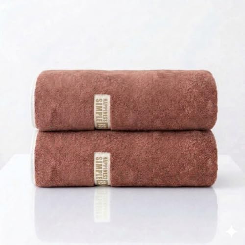 Image of LINEAR Microfiber Hand Towels /Small Size Towel /Face Towel /Towel for Men, Women & Babies /Ultra Soft, Absorbent & Quick Dry Towels for Gym, Travel 500 GSM (Brown-2)