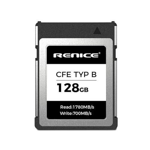 Image of RENICE 128GB Professional CFexpress Type B Memory Card,Up to 1780MB /s Read,RAW 6K Video Recording,for Photographers,Videographers