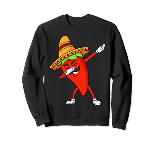 Cinco de Mayo Dabbing Hot Jalapeno Poivre drôle pour garçon Sweatshirt