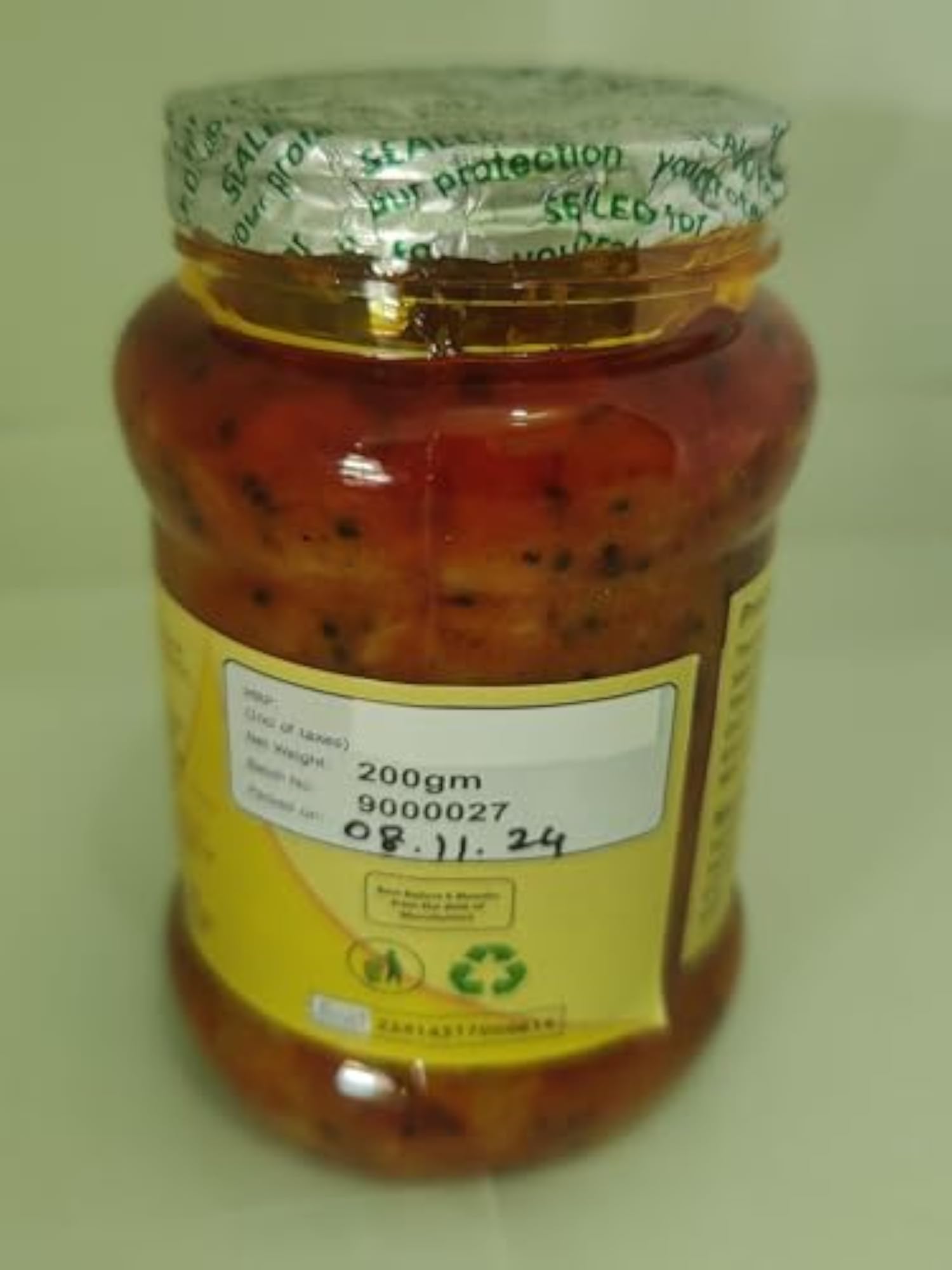 Banana Stem Pickle with Solar Dried Drumstick Leaf Powder, 300 Grams