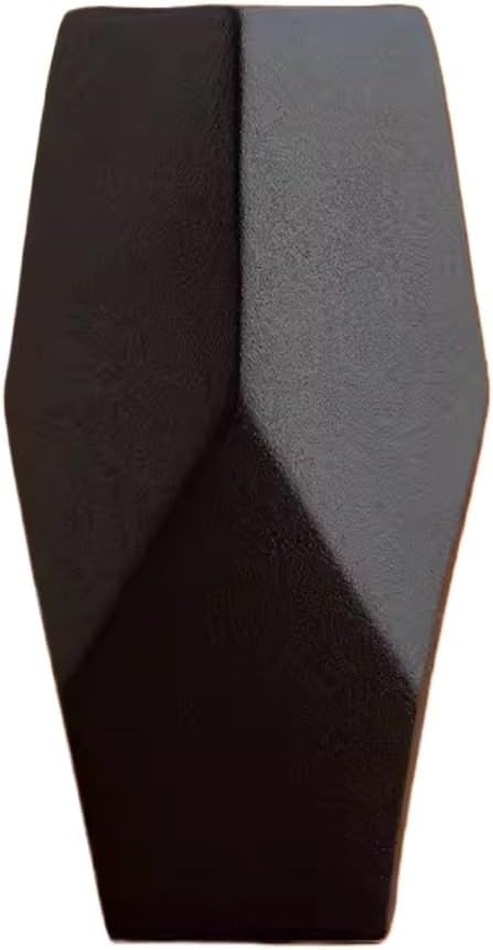 Vase Black Ceramic Vase Living Room Dry Flowers Rose Arrangements Minimalist Tabletop Decoration and Ornaments with a Sense of Luxury Suitable for dining and living room home decoratio(Black)