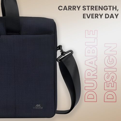 Image of RIVACASE Biscayne Laptop Bag 15.6 Inches Versatility and Style Compact Shoulder Bag for Notebooks Ultra Light Computer Bag for Women /Men /Travel /Business, Compatible with Laptop Macbook Pro 15.6 inch