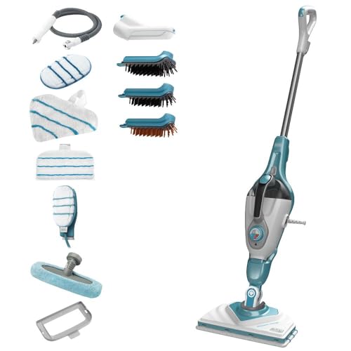 Black + Decker BHSM168DSM-QS Balai vapeur 2 en 1 1600 W avec tête delta et SteaMitt