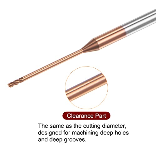 Image of HARFINGTON Square Nose End Mill 4mm Shank 1.5mm x 25mm AlTiSin Coated Solid Carbide Long Reach Extended Neck 4 Flutes CNC Router Bit Milling Cutter for Stainless Steel Hardened Steel