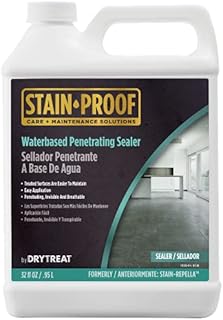 Stain Proof Waterbased Penetrating Sealer - 1 Qt., Protects Against Water and Oil Stains, Sealer for Concrete, Paver, Driveway, Stone & More; for Indoor & Outdoor Application