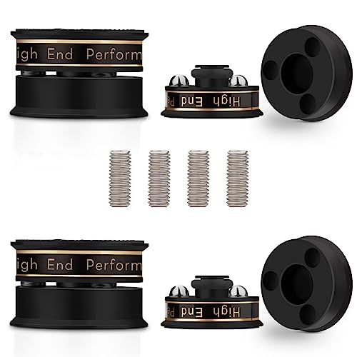 Pieds d'isolation Monosaudio noir 39x24mm pour haut-parleur Hi-Fi