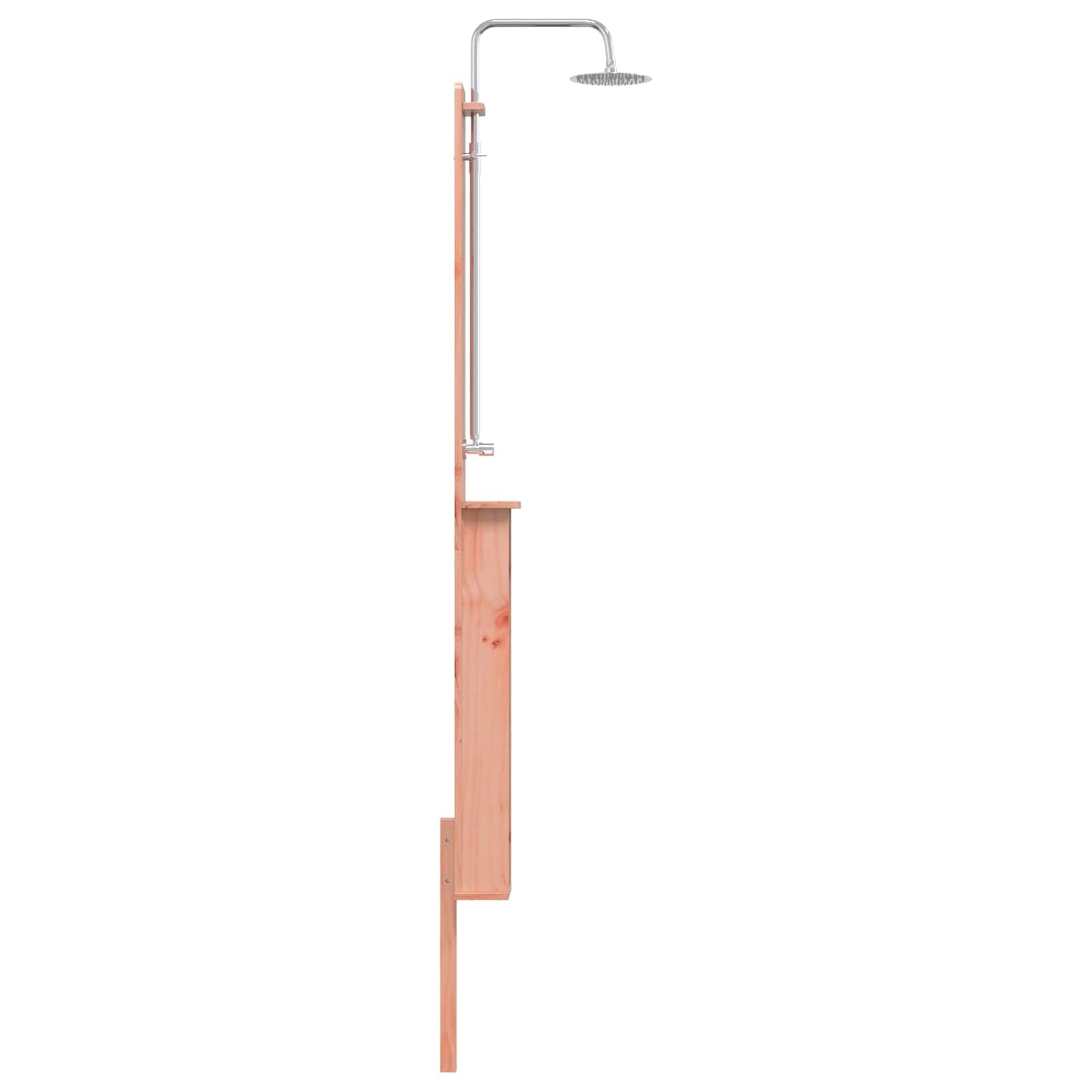 vidaXL Gartendusche 246 cm Massives Douglasholz und Edelstahl Natur