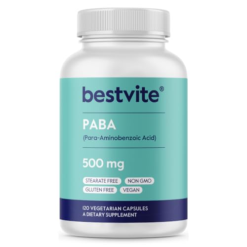 BESTVITE PABA 500mg (120 Veg Caps) (para-Aminobenzoic Acid) - No Stearates