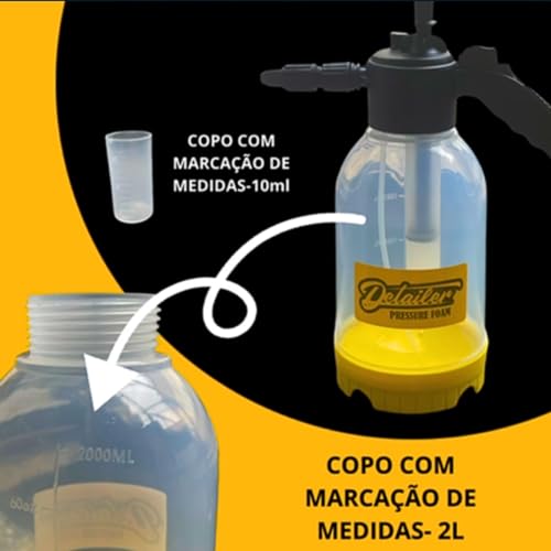 Pulverizador Manual Snow Foam Espuma Detailer 2l Jato Água