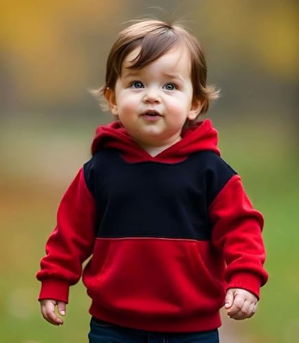 Image of LOFN Stylish Kids Hooded Sweatshirt (KDSW50-RDBL)