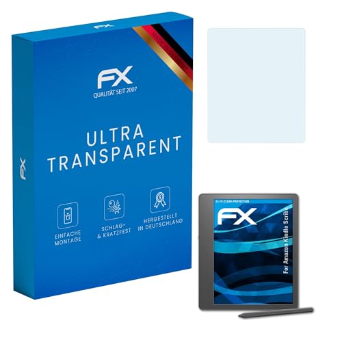 atFoliX Screen Protection Film compatible with Amazn Kindl Scribe Screen Protector, ultra-clear FX Protective Film (2X)