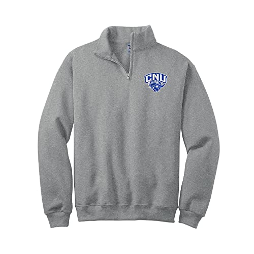 Sorority Letters Shop Christopher Newport University Quarter Zip Sweatshirt - CNU Captains Cadet Collar Pullover Sweatshirt