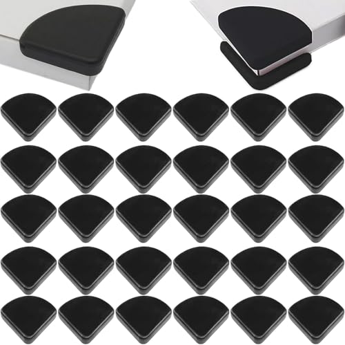 TenaLucy 50 unidades de protectores de bordes de bebé, protectores de esquinas suaves, para bebés, esquinas de mesa infantiles, esquinas de mesa, autoadhesivos, protectores de cantos de mesa (negro)