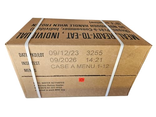 Genuine U.S. Military Surplus Ready to Eat Meals (12 Packs) Inspection Date 01/2026 or Newer - Case A, Case B and A/B Combo available. Manufactured by Wornick, Sopacko or Ameriqual. (Case A [Menus 1-12])