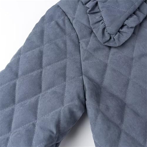 Chic Gray Women's Quilted Lightweight Jacket with Bow Tie Front – Perfect for Winter Adventures! - Image 5