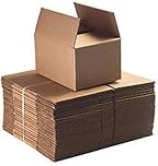ZYBUX - 12x9x9" - Brown Single Box Wall Shipping Mailing Postal Parcel Easy to Assemble Cardboard Parcel Boxes, Idal for Cardboard Gift box, Packing Boxes for Moving House - Pack of 10