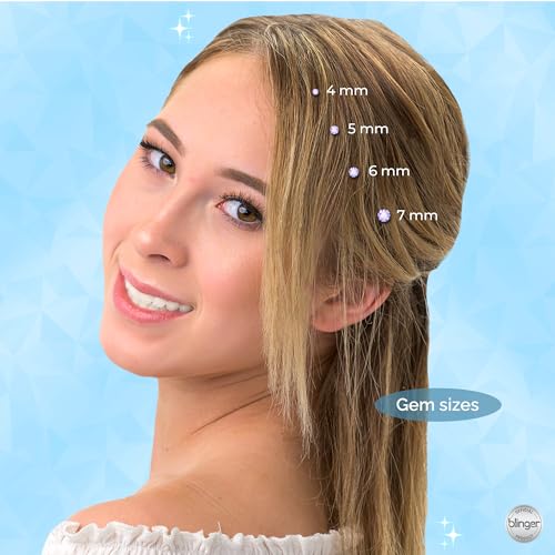 blinger® Pacote de refil On The Go (mini) | 48 strass de acrílico em 6 discos | Exclusivo para mini