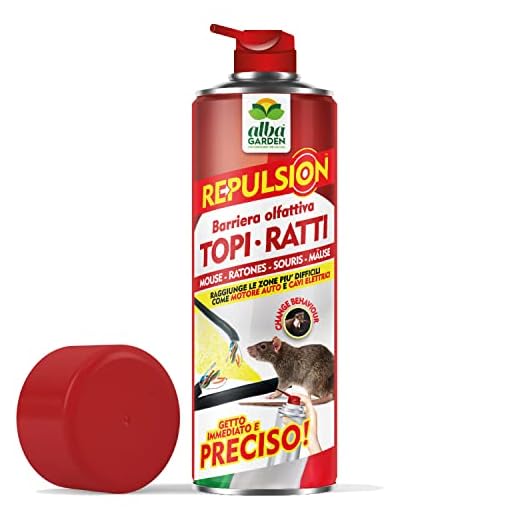 Albagarden - Repellente per Topi - Effetto IMMEDIATO - Disabituante E Dissuasore per Ratti - per Interno Ed Esterno - Alternativa Naturale A Trappola Ultrasuoni E Veleno per Topi - Spray x 600 ml