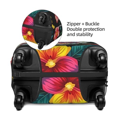 Sugar Skulls Flowers Print Fashionable Suitcase Cover Personalized Luggage Protector for Travel and Business4