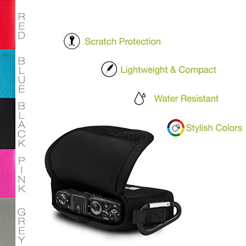 Megagear 'Ultra Light' Neoprene Camera Case Bag With Carabiner For Canon Powershot G7X, Canon Powershot G7 X Mark Ii Cameras (Black) #TOP5