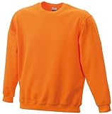  James & Nicholson Herren Sweatshirt Round Sweat Heavy 4XL,Orange - Orange