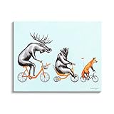 Kunstwerk Bezieht sich auf: Fahrrad; Transport; Fahrzeug; Fahrrad; Antilope; Säugetier; Tier; Tier; Tier; Hunde; Zeichnung;